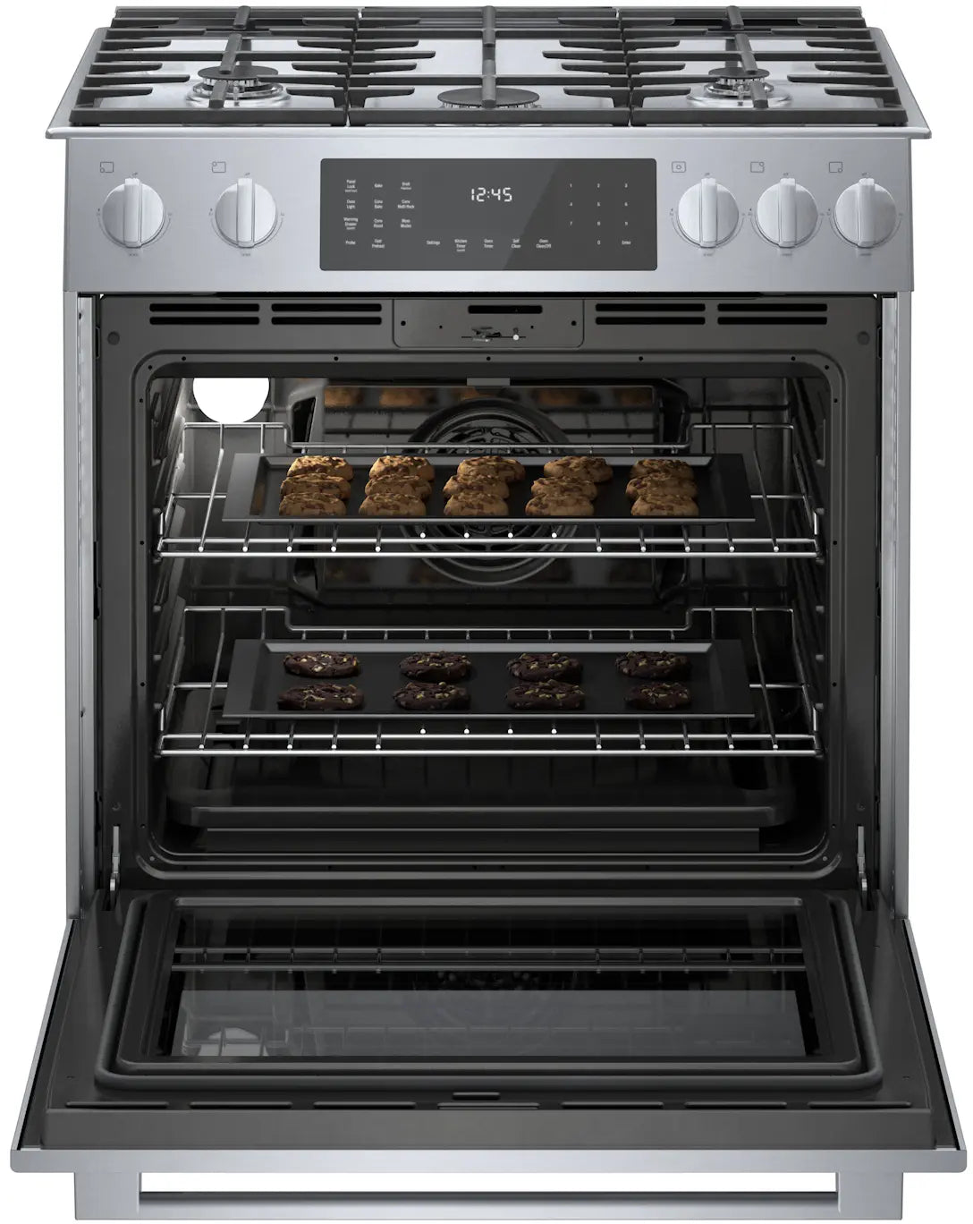 Bosch Benchmark® 30" Dual Fuel Slide-In Range – Stainless Steel – HDIP056U