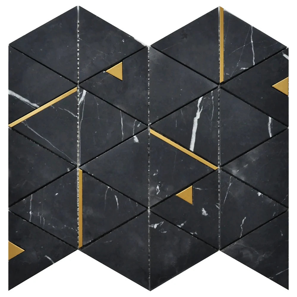 Nero Marquina Triangle Mosaic