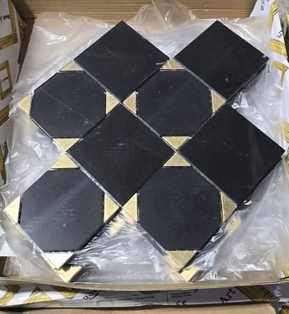 Rock Art Nero Marquina Square 9x9 Mosaic
